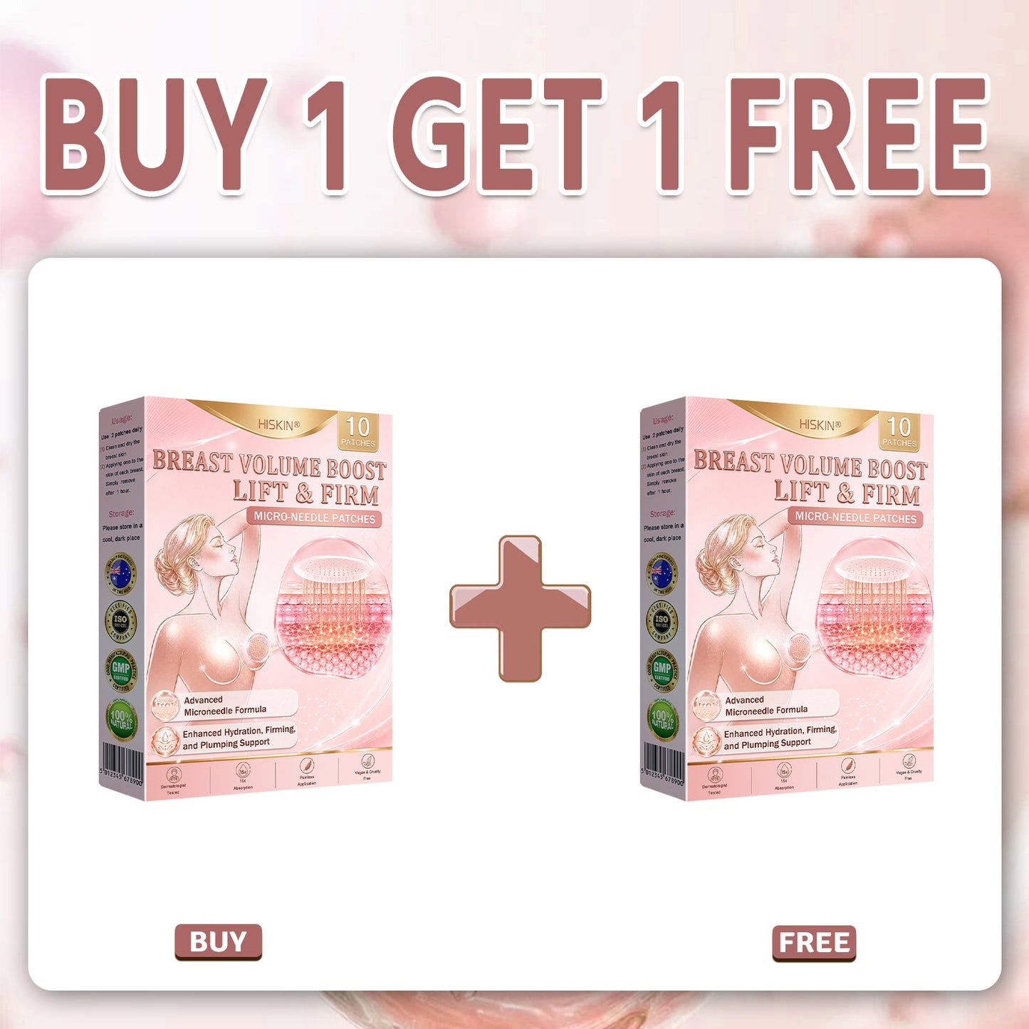 HISKIN® BREAST ENHANCEMENT  LIFT & FIRM MICRONEEDLE PATCHES