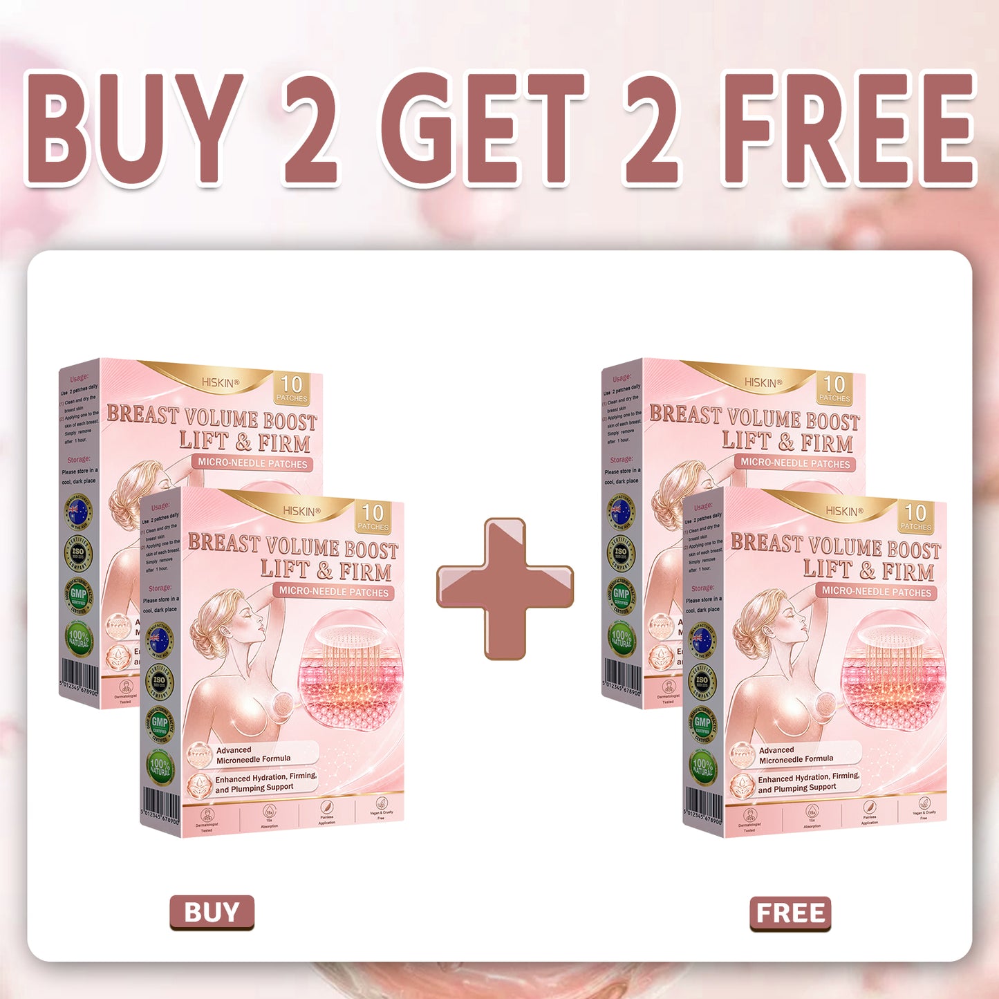 HISKIN® BREAST ENHANCEMENT  LIFT & FIRM MICRONEEDLE PATCHES